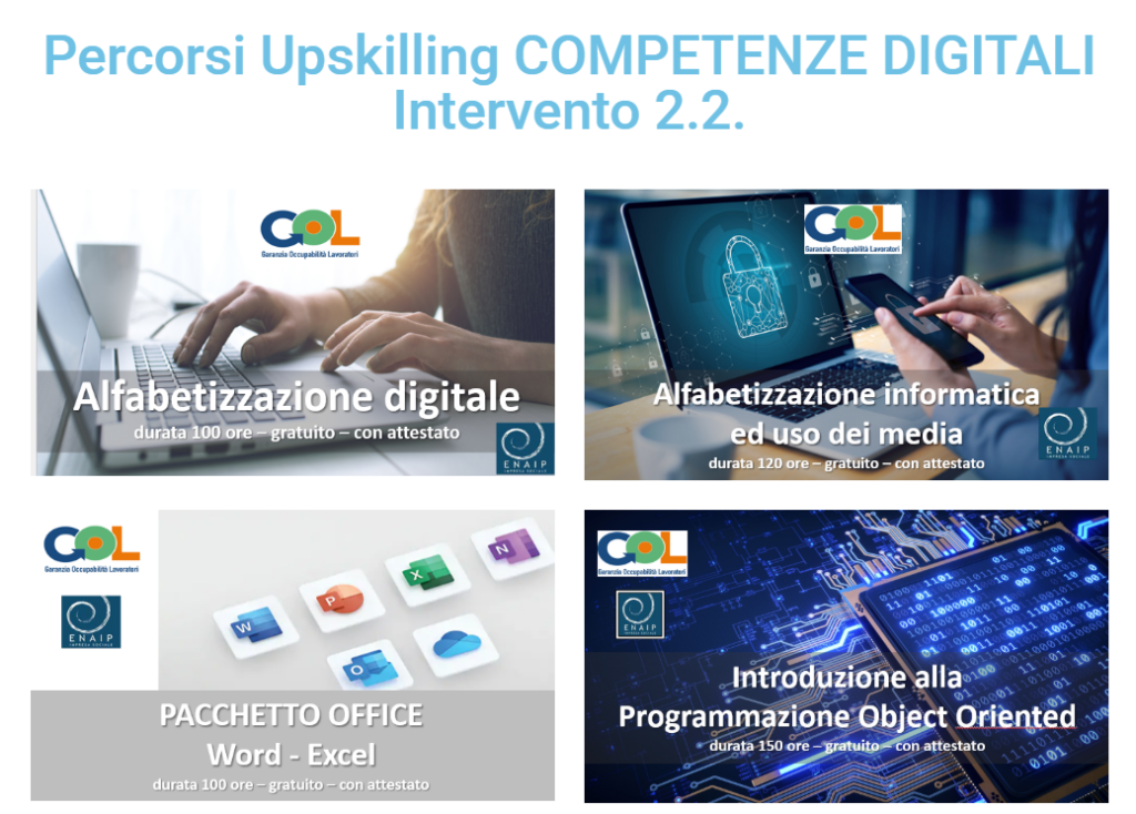 enaip gol corsi upskilling 2.1
